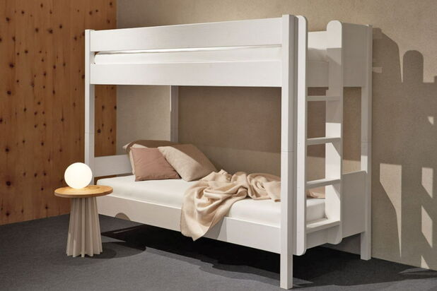 Castello Stockbett weiß mit Leiter am Fußteil