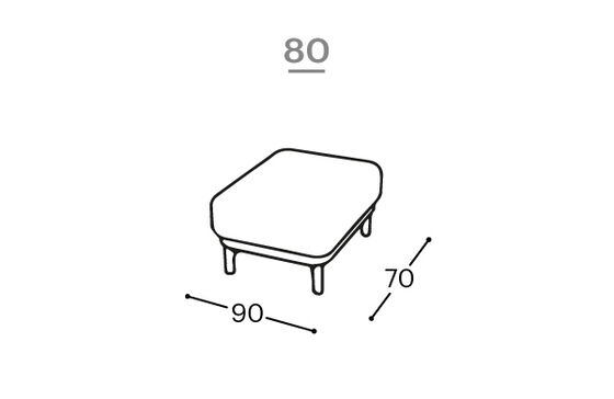 Hocker für Sofa Loop M-609 