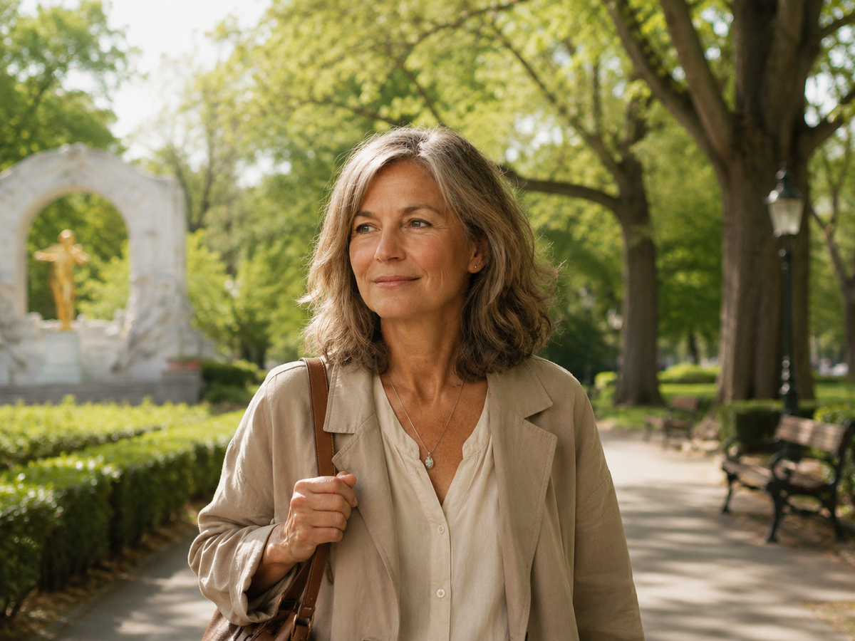 Clara bei einem ruhigen Spaziergang durch den Wiener Stadtpark